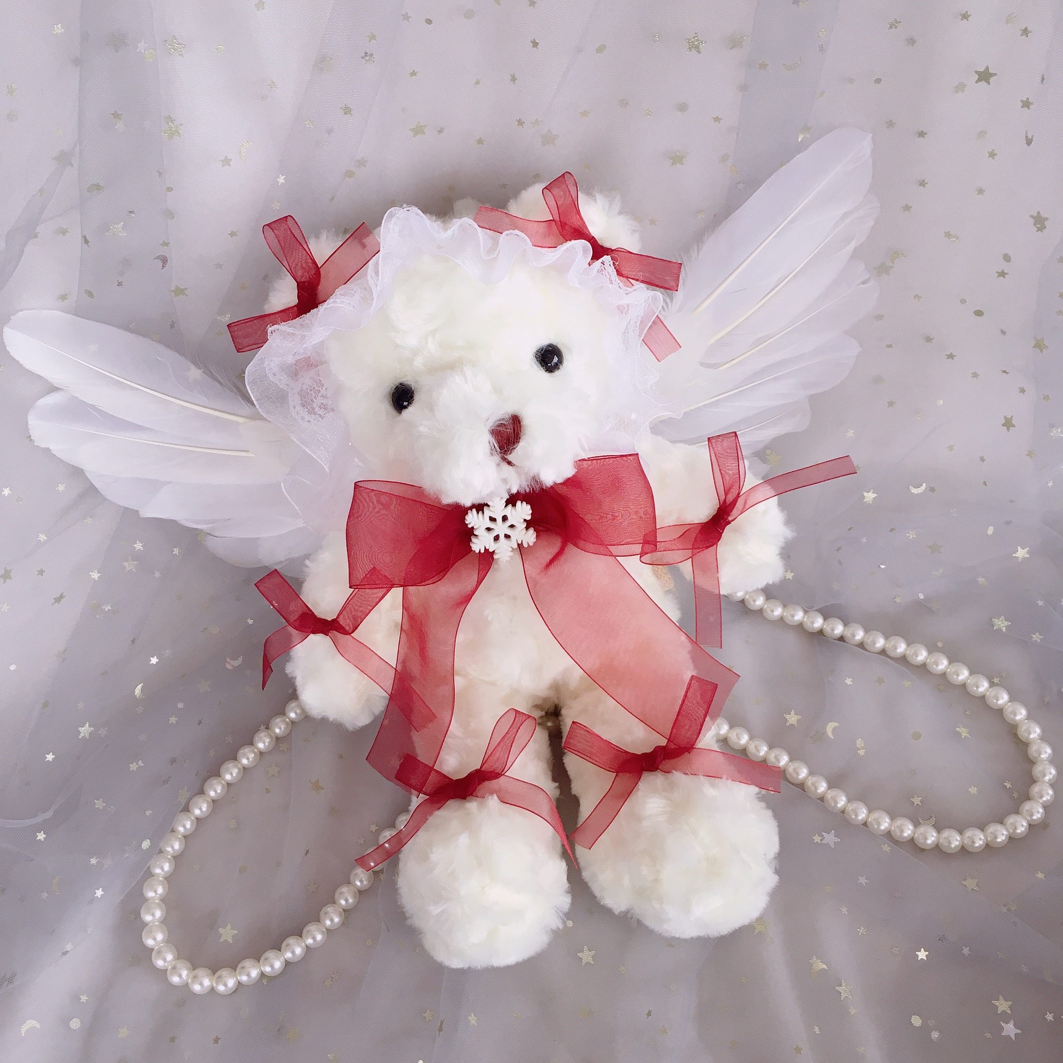 可爱小包包lolita包包小熊包斜挎包 天空之熊lolita兔熊包卡通包