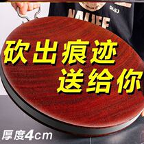 Iron tree chopping board red iron wood chopping board round drill board real wood authentic mahogany Vietnam chopping board chopping pier