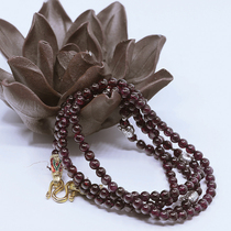 Thai Buddha brand genuine Buddha brand chain High-grade garnet necklace single hanging five hanging couple hanging chain Wild multi hanging