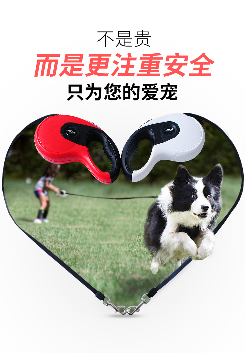 狗狗宠物牵引绳自动伸缩狗链泰迪小型大中型犬用品狗绳链子遛狗绳