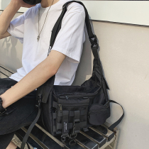 Shoulder Bag Mens Tide Brand Street Hip Hop Mens Bag Shoulder Bag Functional tooling Wind Postman Bag Student Backpack Women