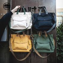 Messenger shoulder bag mens canvas bag handbag Japanese ins large capacity thick student womens casual tide brand canvas bag