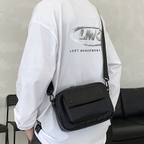 Shoulder Bag Mens ins tide small bag Japanese Tide brand satchel bag pu soft leather street fashion trend simple shoulder backpack