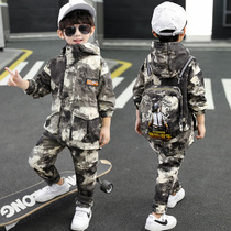 Childrens camouflage suit suit spring new boy military clothes boy special forces chicken eating clothing childrens clothing Korean version