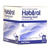 Spot New Zealand imports Novartis Habitrol nicotine cessation sugar chewing gum 384 grain 4mg fruit mint