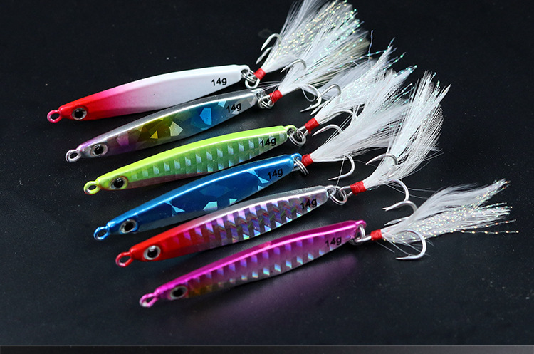 6 Colors Metal Jigging Spoon Fishing Lures Bass Walleye Perch Fresh Water Fishing Lure