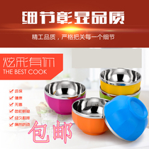 Stainless Steel 304 Bowls Suit Han Style Heat Insulation Bowl Creativity Home Canteen Baby Cutlery Student Rice Bowl