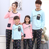 Spring and autumn Parent-Child Pajamas Long-sleeved Pure Cotton Among the children of cartoon