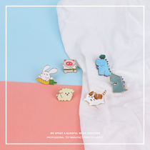 Wang Chenyi same small dinosaur brooch male Japanese female cute cartoon bag accessories schoolbag decoration small pendant