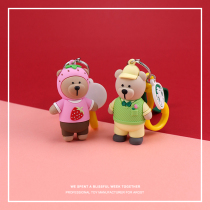 Key chain bear bear couple key pendant pair of female Korean girl Gift Birthday bag hanging
