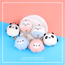 Little panda doll pendant ins schoolbag bag pendant keychain Lady creative cute Lucky Lucky Cat plush doll