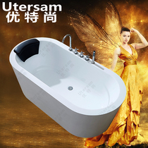 Bathtub Freestanding chaise oval bathtub Acrylic household 1 3 meters 1 4 1 51 6 1 7 1 8 meters