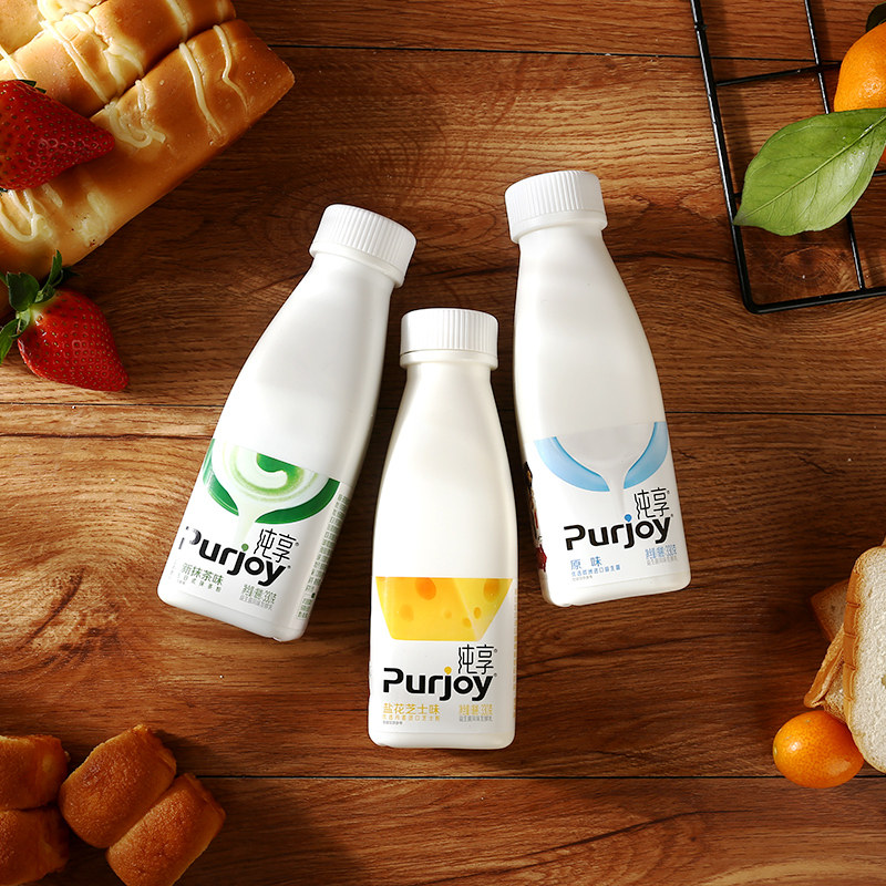 君乐宝纯享酸奶原味苹果抹茶早餐网红低温酸奶330g12瓶发酵乳