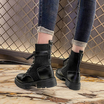 Martin boots female English style 2021 New Joker thick bottom plus velvet boots ins tide spring and autumn thin boots autumn