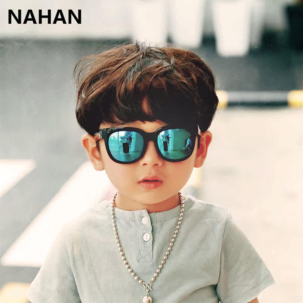 韩版儿童偏光眼镜太阳男女圆形防紫外线偏光超轻舒宝宝潮儿童墨镜_不