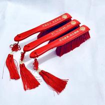 Large red wood sweeping bed brush wedding with long handle broom Hebridal bed bride out wedding wedding celebration plastic broom