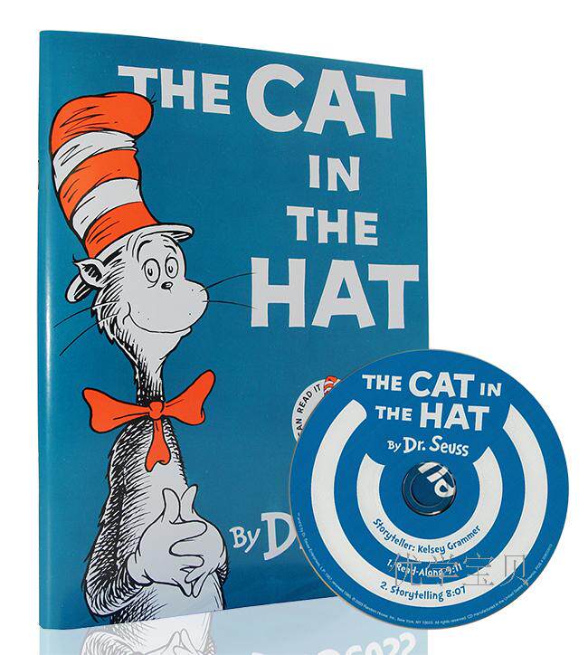 进口英文原版绘本 the cat in the hat with cd 苏斯博士 戴帽子的猫