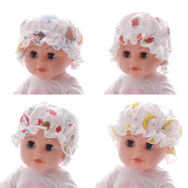 Baby hat sunscreen newborn baby hat shade men and women baby cotton gauze thin section 0-5-12 months lace summer