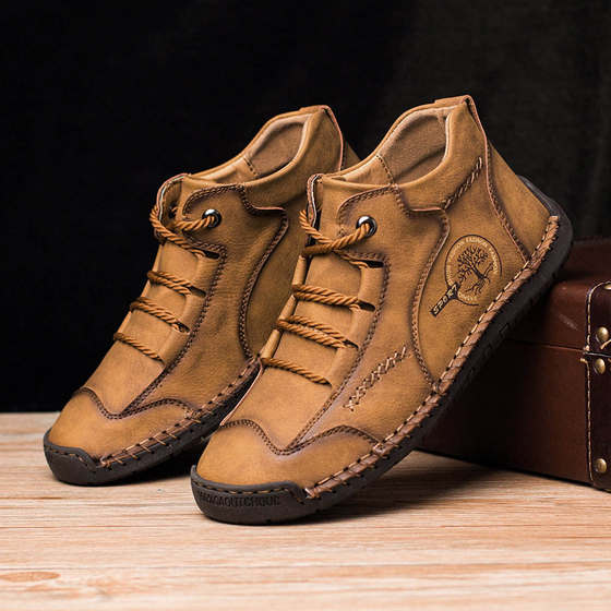 New 2025 Handmade Autumn and Winter Men's Large Size High-top Medium-top Boots Leather Boots Retro Hand-sewn Leather Shoes Fashion Boots
New 2025 Handmade Autumn and Winter Men's Large Size High-top Medium-top Boots Leather Boots Retro Hand-sewn Leather Shoes Fashion Boots