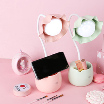 Girl heart led cute lamp bedroom eye protection bedside lamp creative desk dormitory bedroom girl writing lamp