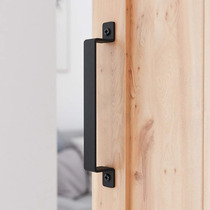 Barn door handle Industrial wrought iron Free slotting punching embedded door handle Sliding door groove dark handle Stainless steel