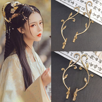 Ancient style exquisite versatile simple branch to clip headdress ancient costume court retro fairy air embellishment hairclip alloy accessories