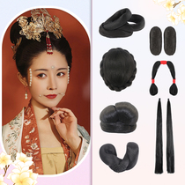 Ancient costume Hanfu Tang style pad hair round horn corn silk hair row Song hair bun ancient wind twist bag