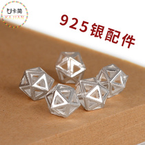 Card Jane Hollow Ball 925 Silver Corner Bracelet diy Accessories To Wear Carved Silver Ball Scattered Beads Clavicle Beads