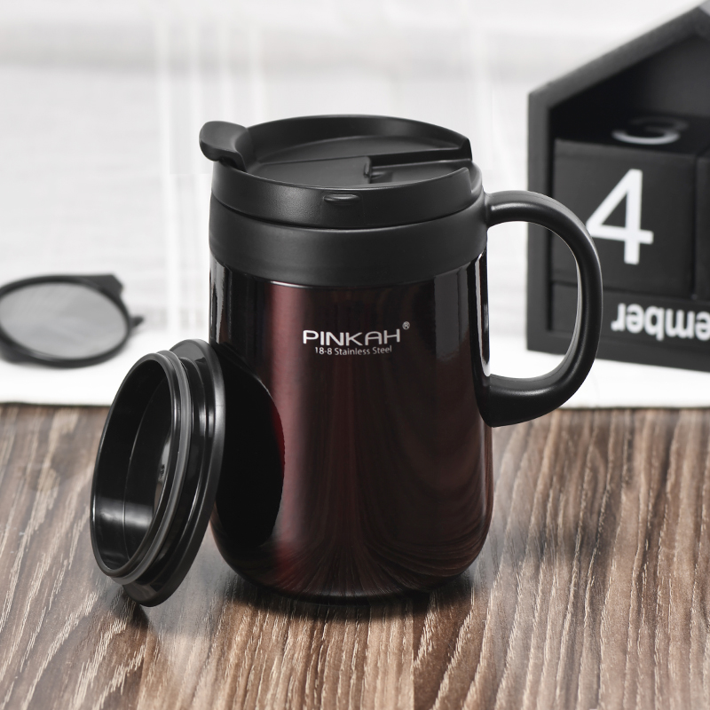 miffy office coffee mug couple customized creative stainless steel insulation water cup household men and women spoon with cover