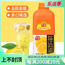 Broad Village Fruity Drink Concentrated Syrup Lemon Taste Concentrated Juice Flush Drinking Fruit Tea Milk Tea Shop Exclusive Raw Materials 1 9L
