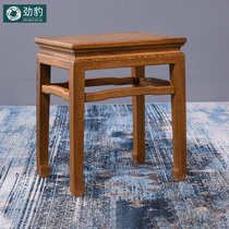 Redwood furniture solid wood adult sofa small bench wings wood whole household living room short stool Chinese shoe stool