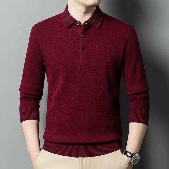 Autumn and winter brand cashmere shirt for men's flip-up collar thick guaranteed warm knitted wool sweater 95292 business break
Autumn and winter brand cashmere shirt for men's flip-up collar thick guaranteed warm knitted wool sweater 95292 business break