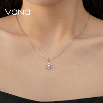 vana Snowflake Necklace Women's Clavicle Necklace Sterling Silver Lightweight Minor Design 2022 New Birthday Gift for Girlfriend