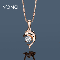 vana Dolphin Necklace Women's Sterling Silver 2022 New Light Luxury Minor Pendant Premium Birthday Gift for Girlfriend