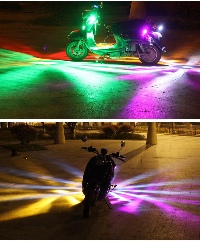 电动摩托车底盘灯led防水彩灯鬼火底盘灯爆闪七彩改装通用防追尾