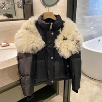 2021 New Tickrado wool fur one-piece down jacket long fur coat women loose Korean version