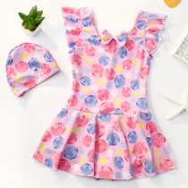 Childrens swimsuit female one-piece child baby Korean princess skirt cute baby girl swimsuit equipment