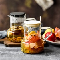 Creative Day Style Fruit Teapot High Temperature Resistant Glass Tea Set With Filter Cooking Bubble Teapot Lemon Kettle Cool Kettle
