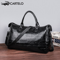 Cartile Crocodile Travel Bag Men's Handheld Storage Bag Large Capacity Travel Leisure Luggage Bag Fitness Bag Women's Tide