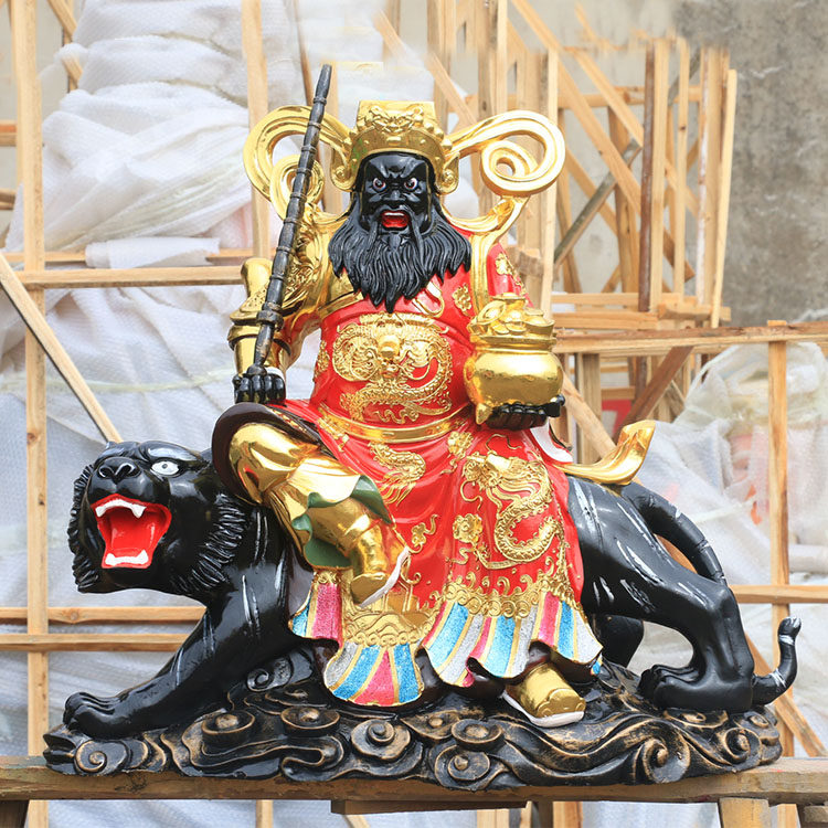 新款批发16寸武财神赵公明12寸骑虎赵元帅赵玄朗神像镇宅树脂佛像