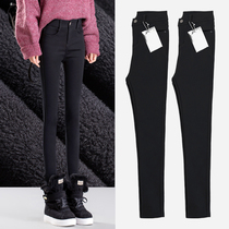 Velvet leggings women wear high waist 2020 new autumn and winter warm thickened tight pencil black pants