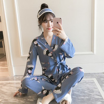 Pajamas Lady Spring and Autumn Cotton Long Sleeve Two Pieces of Sleeve Students Easy Winter Winter Cotton Household Clothes