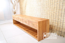Old elm TV cabinet Paint-free locker Modern simple new Chinese style bed tail cabinet Solid wood floor cabinet