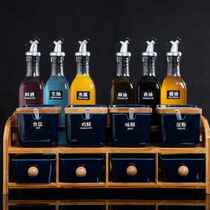 Kitchen Shelve Suit Seasoning Box Oil Bottle of ceramic Seasoning Jar Salt jar Seasoning Bottle for Home Containing Tuning Frame