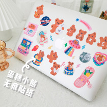 Korean ins wind cute cartoon sweet bear hand book diy sealing sticker Mobile phone notebook cup decoration sticker
