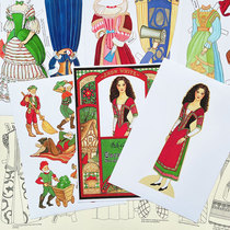 Snow White Fairy Tale of retro paper doll changed paper doll paper dolls doll paper doll pads filled in color