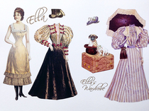 Ella retro paper doll change paper doll paper doll change