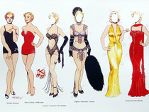 Marilyn Monroe Marilyn Monroe 2 paper doll dressing up paper doll paper doll change
