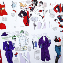 Clown and clown woman retro paper doll change paper doll paper doll change clothes