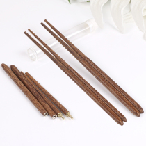 Chicken wingwood folding chopsticks household Chinese solid color original solid wood two thread splicing 23cm cm portable